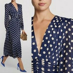 NWT Ronny Kobo Maria Silk-Blend Maxi Dress